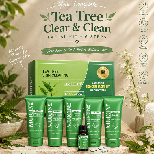 Anti Aging Skincare Facial kit - Tea Tree - 6 Step Skin Care Facial – All Skin Types