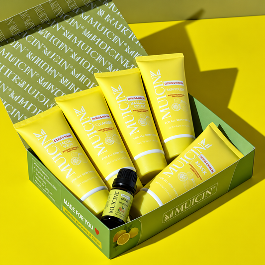 Citron Niacin Vitamin C & B3 Anti-Aging Facial Kit – 6 Step Go & Glow Skincare Set