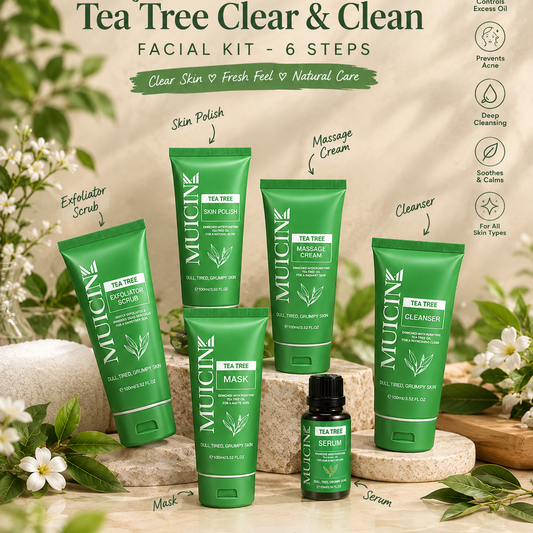 Anti Aging Skincare Facial kit - Tea Tree - 6 Step Skin Care Facial – All Skin Types