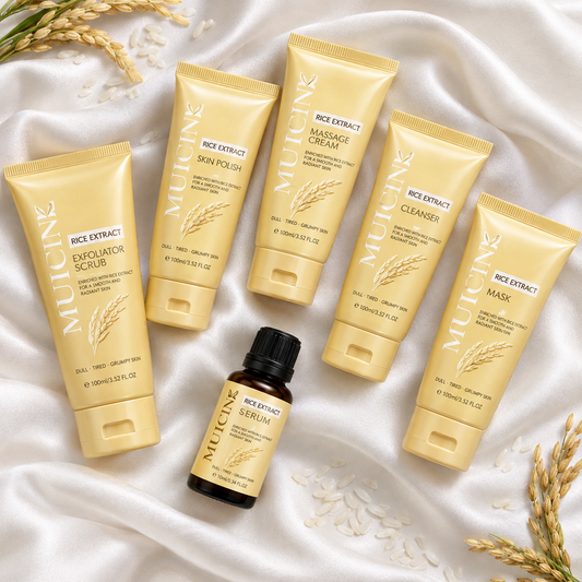 Rice Extract Anti-Aging Facial Kit – 6 Step Go & Glow Brightening Skincare Set