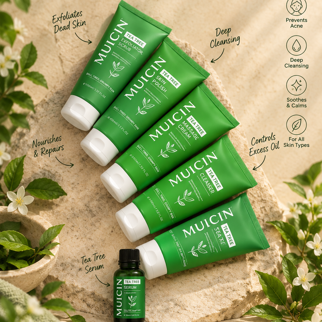 Anti Aging Skincare Facial kit - Tea Tree - 6 Step Skin Care Facial – All Skin Types