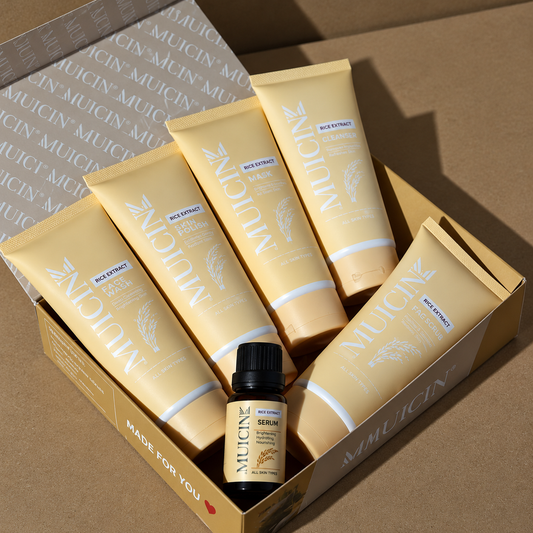 Rice Extract Anti-Aging Facial Kit – 6 Step Go & Glow Brightening Skincare Set